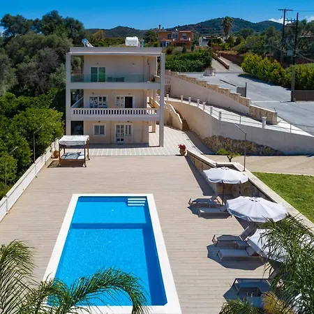 Queen Electra With Pool And Tennis Court Alikianos Exterior foto