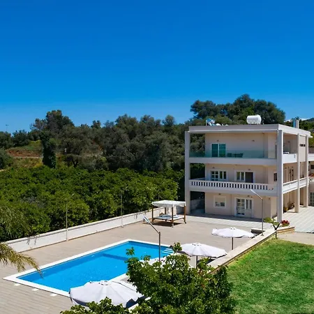 Queen Electra With Pool And Tennis Court Alikianos Exterior foto
